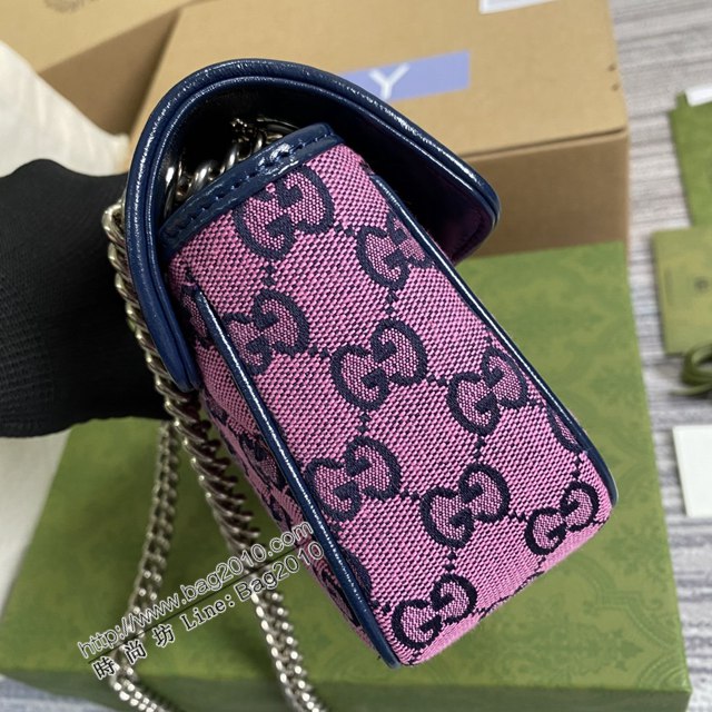 Gucci新款包包 古馳鏈條單肩斜挎包 Gucci全皮GG Marmont系列經典女包 446744  ydg3270